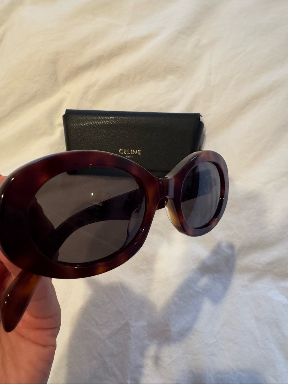Celine Havana Tortoiseshell Round Sunglasses - B - Picture 2 of 8